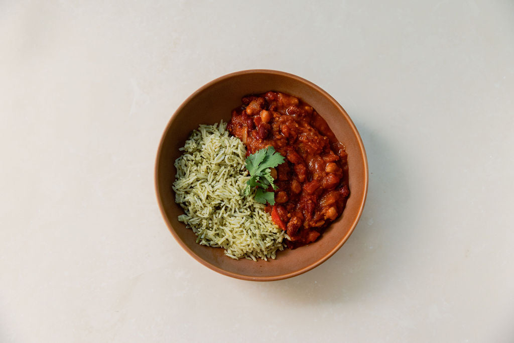 Vegan Chilli Beans with Mexican Green Rice